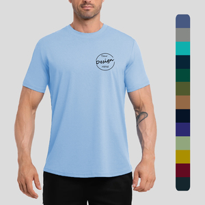 เสื้อทีมแขนสั้นคอซี่โครงแบบสปอร์ตทุกวันเสื้อสำหรับทีมฤดูร้อนเสื้อฝึกซ้อมว่างเปล่าใส่ได้ปกติเป็นมิตรกับสิ่งแวดล้อม - Product Image 1