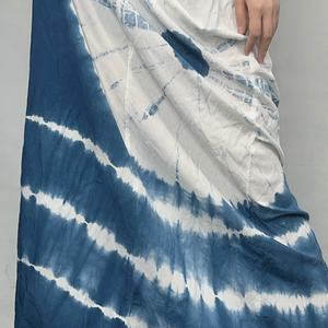 Robe en crêpe vintage pour femmes, robe maxi d'été sans manches, tie-dye, bohème, brodée - Product Image 5