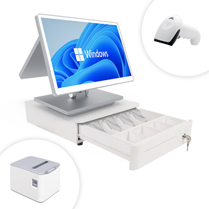 TPV All-in-One <span class=keywords><strong>POS</strong></span> phần cứng với màn hình kép ẩn khả năng giữ màn hình cho hiệu quả tiền mặt đăng ký hoạt động - Product Image 3