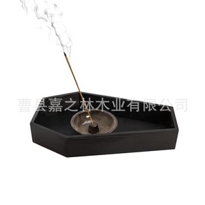 Bandeja de madera con forma de ataúd para Halloween, caja de almacenamiento decorativa rectangular negra para uso en interiores - Product Image 5