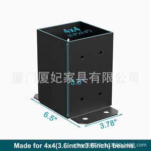 Heavy Duty Powder Coated Post <b>Anchors</b> 800 Lbs Capacity Black For Deck Floor Support - Product Image 4