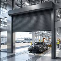 Porte à enroulement isolée en acier coloré pour garage, usine, atelier, usage commercial