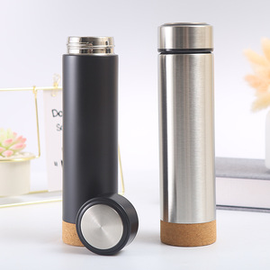 Stainless Steel Tumbler Straight Cup 304 Vacuum Insulated <b>Cork</b> Bottom Travel Water <b>Bottle</b> - Product Image 5