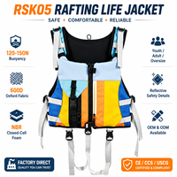 Gilet de sauvetage commercial pour rafting en eaux vives 120-150N, en Oxford 600D, pour adultes et jeunes, PFD pour kayak et sauvetage aquatique