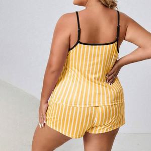 Short à dos nu d'été transfrontalier Plus Pyjama femme grande taille Costume <span class=keywords><strong>de</strong></span> maison grande taille Europe <span class=keywords><strong>et</strong></span> États-Unis - Product Image 2