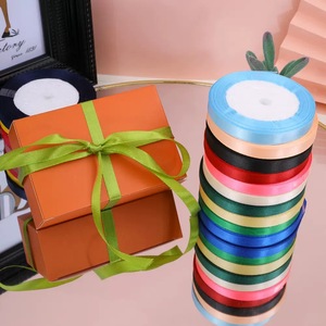 Rubans en satin colorés de 3/8 pouce en gros pour emballage cadeau, bouquets de fleurs, mariage, logo personnalisé, ruban cadeau simple face - Product Image 5
