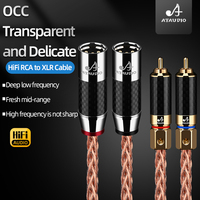 Câble audio OCC ODM/OEM HIFI double RCA mâle vers double XLR mâle/femelle pour microphone de voiture, lecteur DVD TV