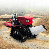 Labrador rotativo autopropulsado de 25 caballos de fuerza, pequeña máquina pionera agrícola con motor central, cultivador agrícola para montar