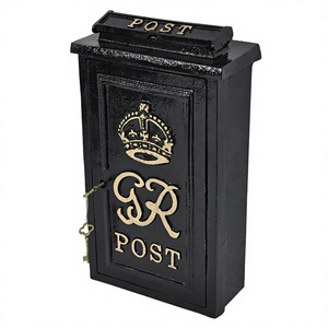 Wall Mount Mailbox <b>Outdoor</b> Accessories Handcrafted Customizable GR <b>Posts</b> Letter <b>Box</b> Rustic Metal Crafts Garden Lawn Supplies - Product Image 1