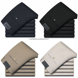 Pantaloni eleganti da <span class=keywords><strong>uomo</strong></span> Premium Slim Fit per ufficio d'affari pantaloni formali moderni su misura con pantaloni da abito in tessuto elasticizzato - Product Image 3