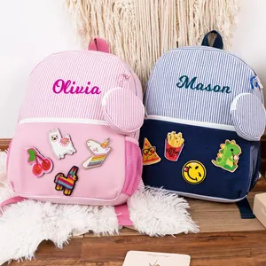 Personal isierter Kleinkind rucksack für Kinder Seer sucker Preppy Rucksack als Weihnachts geschenke