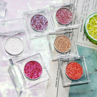 Palet Eyeshadow Chameleon Duochrome Shimmer Tahan Lama Tahan Air Metalik Warna Tunggal Label Pribadi Kustom