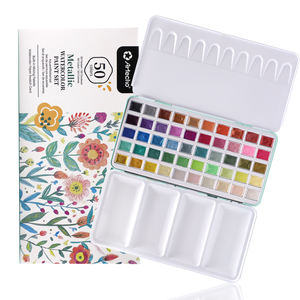Artecho NUEVO Estuche Metálico de 50 Colores Acuarelables, Set de Pintura de Color Perla, Pintura Artística, Kit de Viaje de Acuarelas - Product Image 2