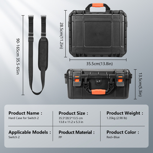 Estuche rígido Color negro Robusto Cómodo Estuche de transporte de gran capacidad Accesorios de juego para Switch 2 - Product Image 6