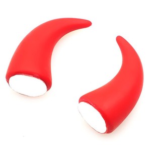 สติ๊กเกอร์ตกแต่งรูปเขาสัตว์สีแดงสำหรับหมวกกันน็อคมอเตอร์ไซค์ ปรับแต่งเพิ่มความโดดเด่น - Product Image 1