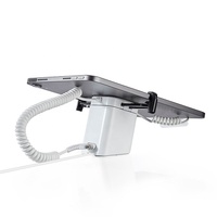 Soporte de Escritorio para Teléfono de Aleación de Aluminio de Alta Calidad con Interfaz USB-C, Alarma Antirrobo y Funciones de Carga para Móviles y iPad