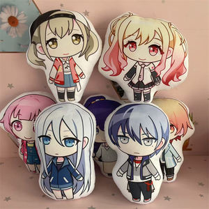 Оптовая продажа: Мягкая плюшевая подушка с вышивкой аниме-аватара на заказ, рекламный сувенир - Product Image 2