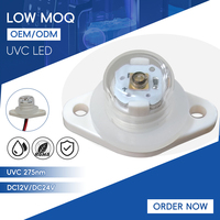 Module de stérilisation UV UVC LED 275 nm, module antibactérien, lampe germicide, stérilisateur d'eau à flux stationnaire 0,5 W 2 W
