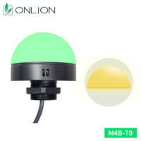 Lampu Sinyal Basis Aluminium M4B-70 ONN Buatan Pabrik Indikator Industri dengan Buzzer 3-warna dalam 1-lapisan untuk Mesin CNC/Keamanan