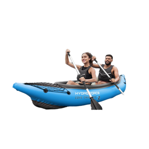 Kayak gonflable pliable Bestway 65131 <span class=keywords><strong>Hydro</strong></span> <span class=keywords><strong>Force</strong></span> Cove Champion X2 pour 2 personnes, 3,31 m x 88 cm, idéal pour la pêche et la navigation - Product Image 1