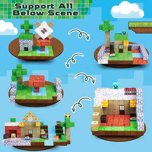 <span class=keywords><strong>Juego</strong></span> de <span class=keywords><strong>Mesa</strong></span> Portátil Ecológico con Temática de Tribu de la Selva, Cubos Magnéticos Coloridos, Rompecabezas Divertido y Educativo, <span class=keywords><strong>Juego</strong></span> de Bloques de Construcción - Product Image 5