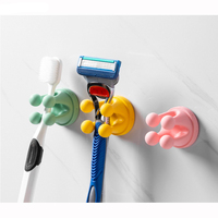 Clip de câble adhésif multifonction en silicone étanche OEM, crochet de rasoir auto-adhésif en caoutchouc