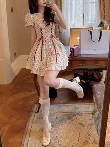 Nuovo abito estivo da donna con maniche a bolle papillon con bordo a balze in pizzo - Product Image 2