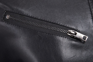 Manteau utilitaire de moto avec logo personnalisé pour hommes avec col montant en cuir PU blouson surdimensionné imperméable pour veste d'hiver et d'automne - Product Image 4