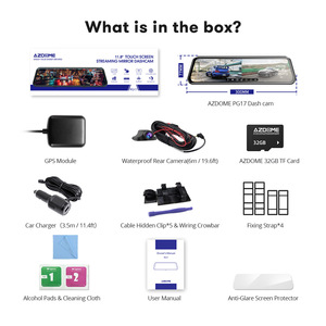 11.8หน้าจอสัมผัส IPS 4K กล้องติดรถยนต์กระจกมองหลังแบบคู่พร้อมระบบช่วยในการจอดรถระบบ GPS ในเวลากลางคืน - Product Image 4