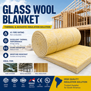 <span class=keywords><strong>Laine</strong></span> <span class=keywords><strong>de</strong></span> <span class=keywords><strong>verre</strong></span> imperméable et ignifuge Lana <span class=keywords><strong>De</strong></span> Vidrio 50mm 12kg/m3, isolation thermique et acoustique pour l'Amérique du Sud, rouleau <span class=keywords><strong>de</strong></span> <span class=keywords><strong>laine</strong></span> <span class=keywords><strong>de</strong></span> <span class=keywords><strong>verre</strong></span> - Product Image 1