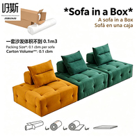 Ensemble de canapés modulaires en tissu moderne, trois places, design modulaire, garnissage en éponge, écologique, durable, pour centre commercial, hôtel, école, villa