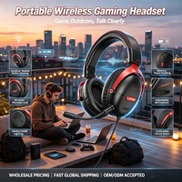 Casque de jeu OEM ODM avec son surround virtuel 7.1, suppression active du bruit, RGB, métal, cuir
