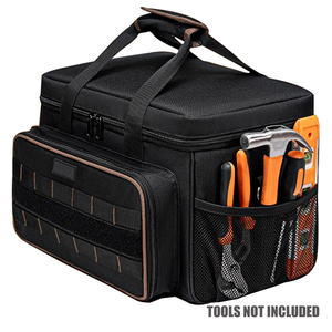 Sacs à outils imperméables robustes pour hommes, multi-poches, grande capacité, portable, bandoulière réglable, fermeture éclair supérieure, ouverture large - Product Image 1