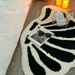 Customized Rug <strong>Shape</strong> Plush Checkered Bathroom <strong>Mat</strong> Non-Slip Microfiber <strong>Bath</strong> Floor <strong>Mats</strong> 3D Tufted Washable <strong>Shell</strong> Rug - Product Image 4