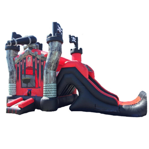 COMBO <span class=keywords><strong>FORT</strong></span> PIRATE 3D Gonflable en PVC, <span class=keywords><strong>Jeu</strong></span> de Bateau Pirate, Certifié EN71, Utilisation Commerciale en Extérieur - Product Image 1