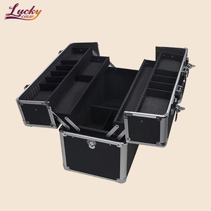 Maletín <span class=keywords><strong>de</strong></span> <span class=keywords><strong>Maquillaje</strong></span> Profesional <span class=keywords><strong>de</strong></span> Aluminio, <span class=keywords><strong>Caja</strong></span> <span class=keywords><strong>de</strong></span> <span class=keywords><strong>Herramientas</strong></span> Portátil con Correa <span class=keywords><strong>para</strong></span> el Hombro, Estuche Médico Rígido con Cierre - Product Image 3