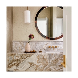 Modern Freestanding Natural Vanity Cabinet Marble Bathroom <b>Basin</b> - Product Image 1