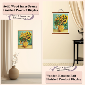 Kit de Arte de Pintura de Diamantes Personalizado, Mosaico de Gemas 5D DIY, Estilo Romano con Tema de Paisaje Vegetal y Girasoles - Product Image 5