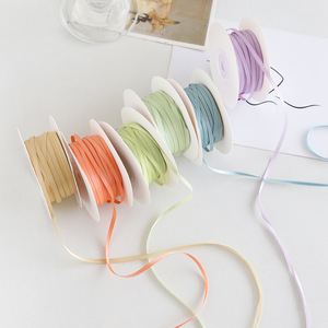 Nine-Colored Ribbon Satin Ribbon Spool 3mm Solid Woven Polyester Gift Wrapping Valentine'S Day DIY Bouquet Making Material - Product Image 2