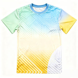 T-shirt de sport personnalisé avec logo, multicolores, léger, respirant, à séchage rapide, pour l'entraînement en salle de sport, évacuant l'humidité, pour la course à pied - Product Image 1