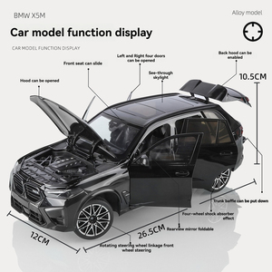Modelo de coche BMW X5M 1:18 oficialmente autorizado, modelo de coche de aleación, coches de simulación, colección de coches de metal, modelo de vehículo de juguete, exhibición BWM - Product Image 3