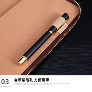 Leather Sleeve Case Zipper Closure Business Office Notebook <b>Cover</b> Multifunctional <b>Laptop</b> <b>Bag</b> For Notebooks 80gsm Daolin Paper - Product Image 3