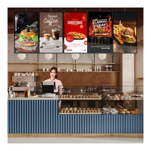 2k 4k LCD màn hình quảng cáo 800nits trong nhà thức ăn nhanh kiosk điện tử hiển thị Menu hiển thị kỹ thuật số cho menu