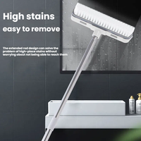 Balai magique multifonctionnel durable à long manche en PP Balai d'essuie-glace Épilateur et grattoir à poussière Brosse de nettoyage domestique