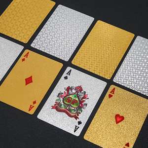 ไพ่โป๊กเกอร์ PET กันน้ำคุณภาพสูง สีทอง ประกายระยิบระยับ สำหรับกิจกรรมคลับสันทนาการ - Product Image 5
