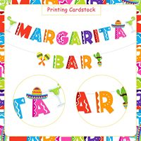 Spanduk Bar Margarita untuk Dekorasi Ulang Tahun Margarita, Pesta Meksiko Cinco De Mayo, Kaktus, Baby Shower, Pesta Wisuda