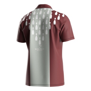 Camisetas de Poliéster Sublimadas al por Mayor, Camisetas de Manga Corta, Camisetas Polo Deportivas, Camisetas de Boliche para Hombre - Product Image 2