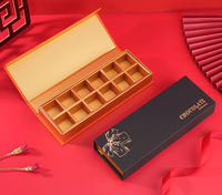 Boîte d'emballage rigide personnalisée résistante avec tiroir coulissant, à l'épreuve des enfants, pour aliments, chocolats de mariage, en papier couché de cire, recyclable, avec revêtement UV