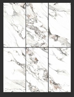 Carreaux de porcelaine satinée 750x1500mm, aspect marbre doux au toucher, pour sol et mur de salle de bain, pour villa de luxe
