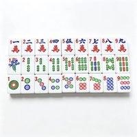 Maßgefertigtes Acryl-Amerikanisches Mahjong-Set Gravierte Bunte Mahjong-Steine mit Geschenkbox OEM Private Label Hersteller